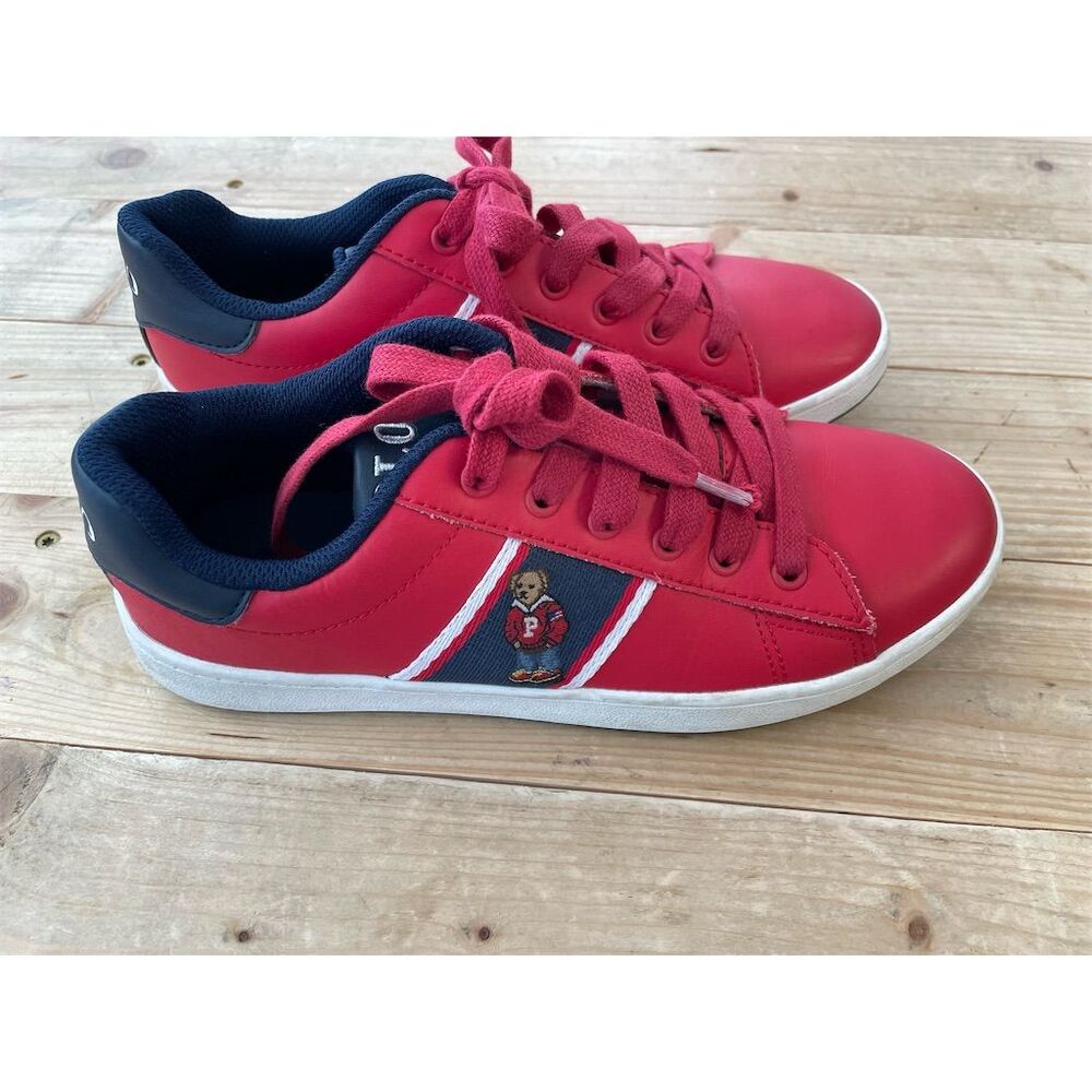 Polo Ralph Lauren Quilton Bear Boys'‎ Sneakers Red/Navy Size US 5